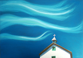 Holly's painting, "I Saw The Light"