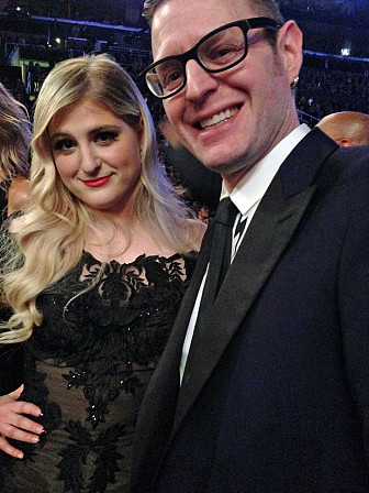 Kevin and Meghan Trainor<br>at the Grammy Awards