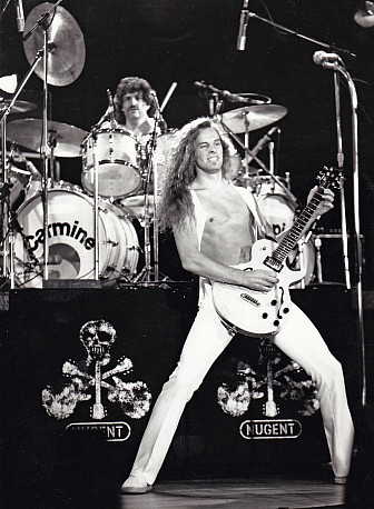 Carmine in Ted Nugent's band, circa 1982