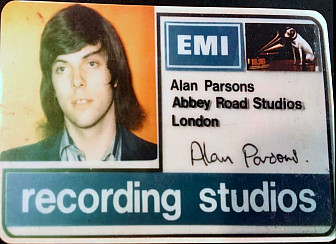 Alan's Abbey Road ID badge, from "back in the days when I cut my own hair"