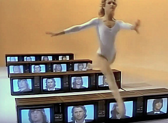 The gymnast in the video for Asia's "Only Time Will Tell"