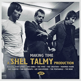 Keith Moon, Shel Talmy and Pete Townshend on the cover of Talmy's <b>Making Time</b> compilation