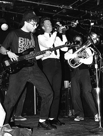 Marc performing with Bigger Thomas