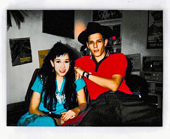 Pearl with Paul Simonon. Photo from Pearl's collection.