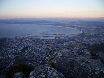 Panoramic view of beach city, Capetown