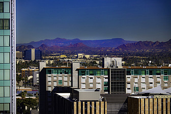 Downtown Phoenix with mountains in the distance<br>Photo: Pixelview Media, Dreamstime