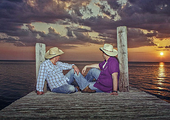 The Bellamy Brothers on their ranch in Darby, Florida
