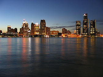 Detroit Skyline<br>Photo: <a href="https://commons.wikimedia.org/wiki/File:DetroitSkyline.jpg">Shawn Wilson</a>, <a href="https://creativecommons.org/licenses/by-sa/1.0">CC BY-SA 1.0</a>, via Wikimedia Commons