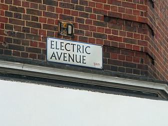 Electric Avenue Sign<br>Photo: <a href="https://commons.wikimedia.org/wiki/File:Electric_Avenue_Street_Sign.jpg">Matus Benza</a>, <a href="http://creativecommons.org/licenses/by-sa/3.0/">CC BY-SA 3.0</a>, via Wikimedia Commons