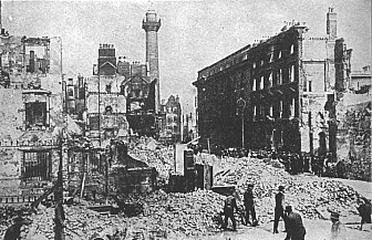 Sackville Street, Dublin, after Easter Rising c 1916