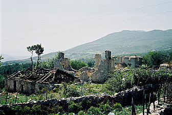 Ruins near Moina in the White Drin Valley at the border between Albania and Kosovo, c 2001<br>Photo: <a href="https://commons.wikimedia.org/wiki/File:Morina_ruins.jpg">Tilman Piesk</a>, <a href="https://creativecommons.org/licenses/by/3.0">CC BY 3.0</a>, via Wikimedia Commons