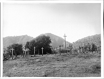 Yokut Indian Cemetery, Tule River Reservation near Porterville, California, c 1900