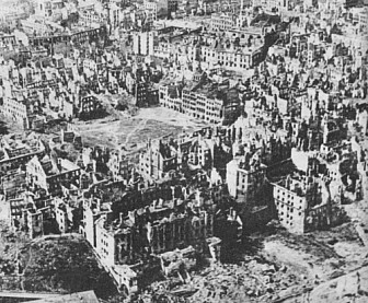 Warsaw - destroyed. Circa 1945