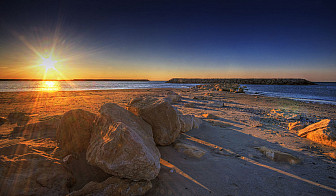 Saints Maries de la Mer, France, Sunrise at the Beach<br>Photo: <a href="https://commons.wikimedia.org/wiki/File:Morning_on_the_Beach_-_Saintes-Maries-de-la-Mer_-_France.jpg">Wolfgang Staudt</a>, <a href="https://creativecommons.org/licenses/by/2.0">CC BY 2.0</a>, via Wikimedia Commons